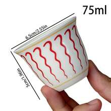 6pcs Luxury Gold Embossed Coffee Cup Set, Modern Middle Eastern Style Ceramic Tea Cups, Saudi Coffee Cups, Elegant Ceramic Mugs, Middle Eastern Style Holiday Gift, Comes With Crescent Moon & Star Gift Box, Designed For Turkish Coffee/Espresso, Elegant Drinkware For Turkish Coffee/Arabic Tea, Suitable For Home, Cafe, Holiday Gifts, Portable Small Coffee Accessories, Includes Exquisite Packaging, Suitable For Christmas, Ramadan, Eid Al-Fitr Gifts, Holiday Atmosphere Gifts