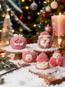 Moule en silicone en forme de pomme de Noël pour personnes âgées, fabriqué en matériau silicone, à utiliser