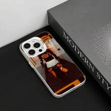 1PC Funda de Teléfono F1 Racing 81 Oscar P-Piastri Funda de Teléfono IMD color plata compatible con  16 15 14 13 12 11 Pro Max Plus, compatible con funda  17, funda  17 Pro, funda  17 Pro Max - z3 - Ver 6
