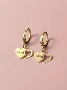 5Pairs Fashion Sweet Stainless Steel Earrings For Girls Heart Butterflies Flowers Mix Style Daily Matching Party Travel Friends Gifts Accessories