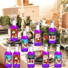 47 Stück/5 Stück leere Weinflaschen zu Weihnachten. Getränkespender Flaschen. Plastik, wiederverwendbare Flaschen mit Etiketten und Kappen. Sie können als Chili-Sauce oder Getränkeflaschen verwendet werden. Kompakt und tragbar, geeignet für Outdoor-Abendessen, Weihnachtsfeiern und andere Feiertage.