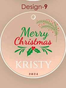 Ornements en acrylique sur mesure, décorations de Noël, peuvent être utilisés pour le sapin de Noël ou la voiture, pendentif transparent en forme de patte de chien, cadeau pour la famille et les amis, Noël - Multicolore - Voir 16