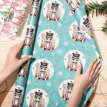 20in X 27in Christmas Nutcracker Print Gift Wrapping Paper, Vintage Cartoon Design, Suitable For Christmas, Children's Day, Birthday Party, Gift Box Packaging And DIY Crafts, Adds Festive Atmosphere To Elegant Gift Decorations