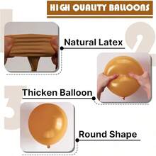 PartyWoo - Globos blancos de 120 piezas de diferentes tamaños, paquete de 18, 12, 10, 5 pulgadas, kit de de globos de látex blanco mate para boda, novia, graduación, shower, decoraciones de - Marrón-f10 - Ver 8