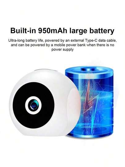 1pc Intelligent Mini Ultra HD 1080P Camera Supports 2.4G WIFI Connection, Panoramic Tilt Functions, Infrared Night Vision, Two Way Voice Intercom Automatic Tracking Which Is Very Office Home Security Monitoring The Elderly/Teenagers/Pets. view 10