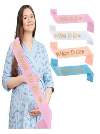 1pc Shoulder Strap Mom Favor Gifts New Mommy Mum To Be Sash Etiquette Belt Newborn Party Supplies Shower Party Decoration