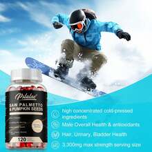 PSLALAE Aceite De Semilla De Calabaza Y Saw Palmetto 2 En 1: Favorece La Salud Del Tracto Urinario Y La Vejiga, Y Mantiene Una Vitalidad Saludable - 120 Unidades - 120 cápsulas - Ver 4