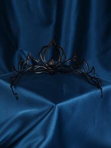 Gothic Crown, Queen Crown Headpiece, Witch Crown Headband, Costume Accessories, Suitable For Halloween, Masquerade And Other Occasions,Wedding Hair Accessories - Black - View 4