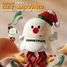 1 قطعة لعبة أوكتوبس ميكانيكي رقص سانتا كلوز، لعبة غزال، سانتا كلوز قفز آلي، غزال - هدايا عيد الميلاد وعيد رأس السنة، هدايا ترفيهية داخلية جميلة