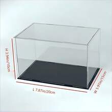 Removable, Acrylic Display Cabinet, Plastic Collectible Display Case, Protective Storage Box For Models, Suitable For Display And Collection, Elegant Storage Box For Home And Retail - Black - View 12