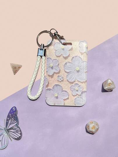 1 Piece Retro Floral Id Card Holder European Style Oil Painting Floral Photo Card Holder Cute Office Card Holder Student Supplies For Women Wallet Mini Wallet Purse Wallet Wristlet Wallet Card Wallet Small Wallet Coin Wallet