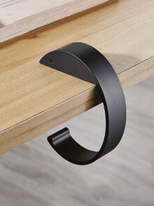 1pc Creative Backpack Hook For Office Desk, Mobile Hanging Bag Hook Artifact, Desk Side Table Edge Portable Hook, Student Desk Bag Black Hanging Hook, Desk Storage Organizer, Back To School, Holiday Gift, Office Work Bag Hanger - Multicolor - View 14