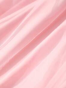 女童粉色 T 恤和网眼裙套装，秋冬，简约优雅彼得潘领长袖针织上衣 + 松紧腰褶皱网眼长裙，甜美两件套，搭配链条肩带针织斜挎包 - 粉色 - 查看 8