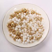3oz/85g Mixed Pearl Cake Decorations - Suitable For Celebration Events, Weddings, Parties, Christmas Cupcake Decorations, Candy Decorations, Wedding Cake Decorations - Multicolor - View 7