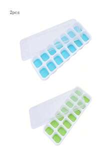 1/2/4pcs Ice Cube Trays, Multifunctional Household Chocolate Mold With Removable Lid Stackable Ice Tray, Suitable For Freezing Cocktails, Whiskey, Kitchen Utensils