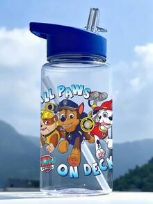 1pc Paw Patrol Kids 17oz Straw Water Bottle, With Handle, Leak-Proof & Durable, Suitable For Outdoor Sports, Back To School, Office, Gifts Or Birthday - Multicolor - View 3