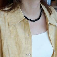 1pc Minimalist Vintage Red Beaded Necklace, Elegant Choker Necklace