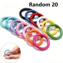 10/20/30/50pcs Colorful Keychain Set With Lobster Clasp Swivel Spring Hook, Decorative For Dog Leash, Handbag, DIY Pendant Craft Accessories