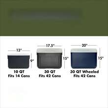 Quart Hard Side Cooler, 42-Can Capacity, Gray - Single - View 9