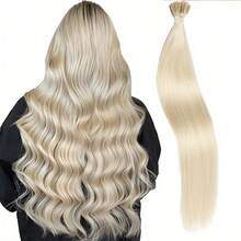 I-Tip Hair Extensions, Human Hair, I-Tip Hair Extensions - Invisible, Pre-Bonded Straight Fusion Hair Extensions, Unisex, I-Tip Hair Extensions, Human Hair Extensions, 1B Natural Black Straight Hair, I-Tip Keratin Hair Extensions, Invisible - Multicolor - View 12