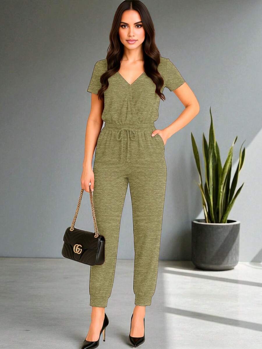 Sexy, Comfortable And Light Women's Jumpsuit With Belt Detail - 賈斯柏.格林 - 查看 1
