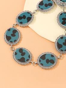 New Vintage Acrylic Alloy Printed Milk Texture Adjustable Waist Chain/Belt, Women Waist Decor