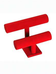 1 pièce Support d'affichage de bijoux, support de collier en forme de T, support de bracelet, support de montre-bracelet, convient pour l'organisation à la maison, la boutique ou l'exposition de bijoux, sans alimentation électrique, conception anti-emmêlement, présentation élégante, fermeture, placement de bureau durable, rangement , tour à bijoux haut de gamme