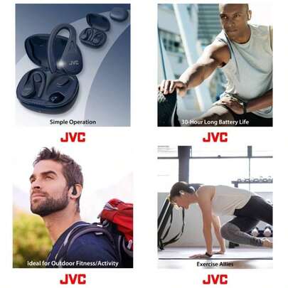 Sport True - Auriculares inalmbricos Ligeros, compactos, batera de Larga duracin hasta 30 Horas, Sonido con Controlador de imn de neodimio, Resistencia al Agua IPX5 - HAEC25TA Azul