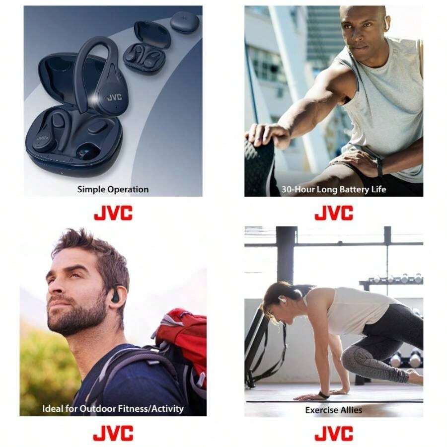 Sport True - Auriculares inalmbricos Ligeros, compactos, batera de Larga duracin hasta 30 Horas, Sonido con Controlador de imn de neodimio, Resistencia al Agua IPX5 - HAEC25TA Azul - Azul / Patchwork + Pequeño + Clásico - Ver 1