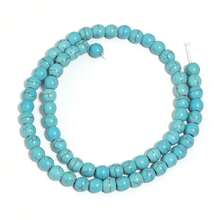 1 件天然绿松石珠圆形 3/4/6/8/10/12/14/16 毫米手链项链 DIY 珠宝制作