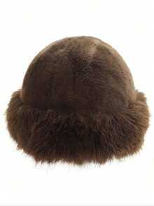 1 件女士冬季羊毛渔夫帽，时尚厚帽子，温暖冬帽，适合搭配羊毛大衣，冬季服装 - 彩色 - 查看 9