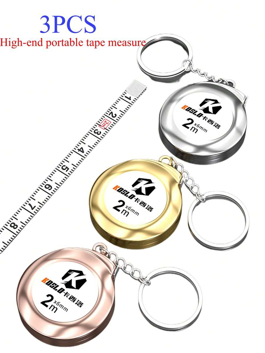 1/3pcs Mini Retractable Sewing Body Measuring Tape, Dual Scale Ruler, Keychain Tape Measure, Portable Measurement Tool