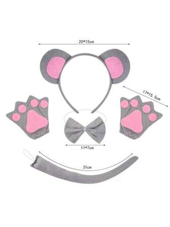 Nuevo y elegante diadema con orejas de ratón, accesorio de moda para espectáculos y juegos, conjunto creativo de tocado con diseño de animal de dibujos animados, al por mayor