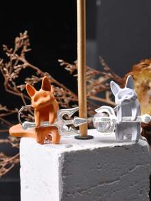 1 Pair Asymmetric Black & White Kitty Design Earrings, Stylish & Edgy For Party, Holiday, Daily Wear