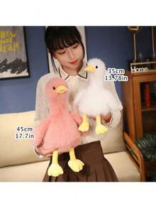 1Pc 30/40CM Fluffy Duck Plush Toys Stuffed Soft Animal Dolls Multicolored Cute Duck Pillow Kawaii Toy For Birthday Xmas Gift,Toy Duck,Cow Toy,Pink Plushie,Goose Plush,Duck Plush Toys,Christmas Plush Toy