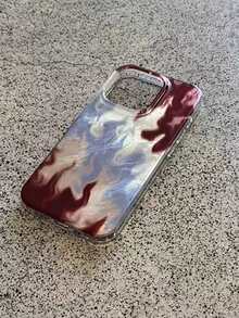 Tie Dye Flame Design High-End Feeling Phone Case Compatible With Iphone 17 Pro Max/16 Pro Max/15, Minimalist Chic Compatible With Iphone 14/13 Pro/12, Anti-Drop Full Coverage Compatible With Iphone 11 Plus - Multicolor - View 6