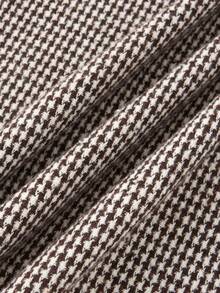 EARO 女士时尚格子A字裙，百搭优雅，宽松显瘦，春季必备 - 咖啡棕 - 查看 6