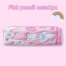 1 paquete Estuche de lápices simple y resistente a la suciedad con gran espacio de almacenamiento y diseño con solapa con cremallera para un fácil acceso, adecuado para la temporada de regreso a la escuela - Multicolor - Ver 7