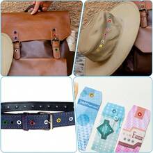210 Set 3mm Metal Eyelets Paper Crafts, Colorful Eyelets And Grommets Small Round Eyelet Grommets Fabric Canvas Bag Leather Shoes Clothing Scrapbooking Card Making, 14 Colors - ban đầu - Xem 5
