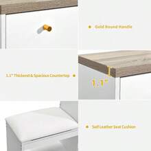 DWVO Shoe Cabinet With Bench For Entryway Modern Shoe Storage Cabinet Shoe Bench Narrow Hidden Shoe Organizer With 3 Flip Drawer For Hallway Closet Living Room White - trắng - Xem 7