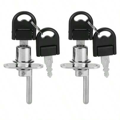 Cajn Escritorio Armario Gabinete Cerradura de mbolo, 2 Piezas Muebles Cajn Armario Archivador Cerradura con Llaves  de Oficina Muebles de Bricolaje Hardware16mm silver single lock