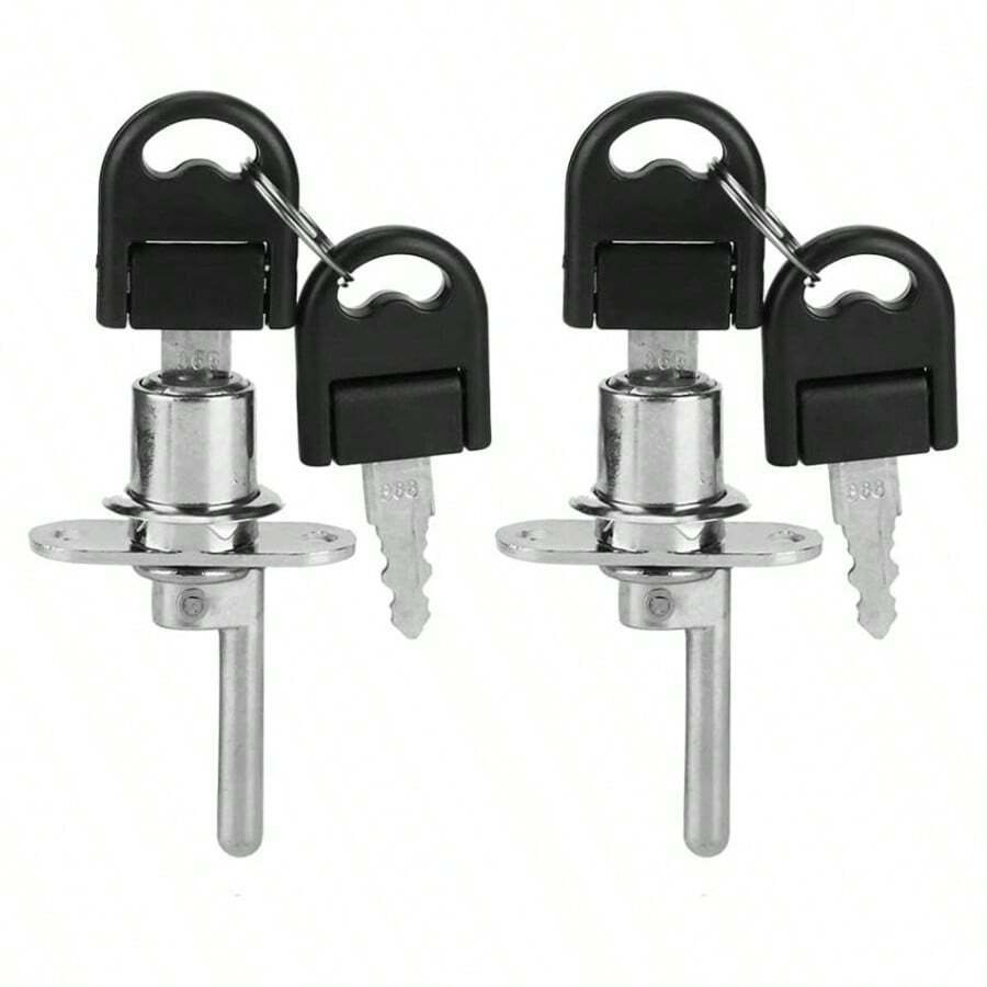 Cajn Escritorio Armario Gabinete Cerradura de mbolo, 2 Piezas Muebles Cajn Armario Archivador Cerradura con Llaves  de Oficina Muebles de Bricolaje Hardware16mm silver single lock - inicial - Ver 1
