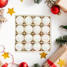 16 adornos navideños de bolas de espuma, decoración creativa para colgar en el árbol, ideal para fiestas y eventos navideños. - Multicolor - Ver 8
