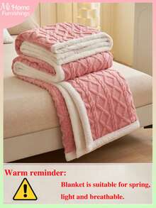 1 Stück weiches & flauschiges Reißverschluss-Fleece-Decke, einfarbig in staubiger Rosenfarbe, vielseitig einsetzbar für Schlafzimmer, Wohnheim, Sofa, Büro-Nickerchen, perfektes Geschenk zum Valentinstag, waschbar - Pink - Übersicht 2