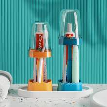 Vaso de enjuague bucal minimalista, juego de cepillo de dientes para estudiantes, vaso de enjuague bucal, vaso de dientes para niños, cepillo de dientes eléctrico de plástico - Naranja - Ver 6