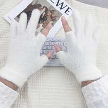 Women/Student's Warm Plush Gloves - Multicolor - View 20