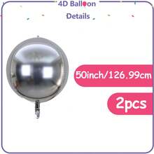 Oversized 4D Foil Balloons, Large Wedding Balloons, Outdoor Decorative Balloons, Multiple Colors, Suitable For Wedding Venue Decoration, Birthday Decoration, Indoor And Outdoor Arrangement, House Decoration, Valentine's Day Decoration, Proposal Background Decoration, Photography Props, Giant Balloons - Multicolor - View 43