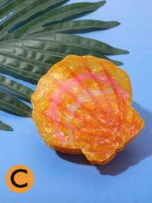 1 Piece Personalised Novelty Island Hawaii Local License Plate Hawaii Flower Shell Hair Claw Holiday Hair Clip Elegant Claw Clip Winter Hair Accessories Fashion Hair Clutch