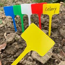 25pcs (Random Color)Colorful Plastic Plant Labels, Vibrant And Eye - Catching, Ideal For Garden Beds, Pots, And Greenhouses To Mark And Identify Different Plants Easily Christmas Pot De Fleur