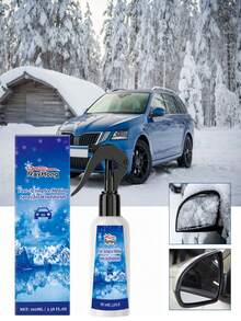 rayhong 100ml Car Deicing Spray, Windshield Cleaner, Quickly Melts Ice And Frost, Efficient Formula Penetrates And Dissolves Ice, Shortens Deicing Time, Gentle On Car Paint And Glass Surface
